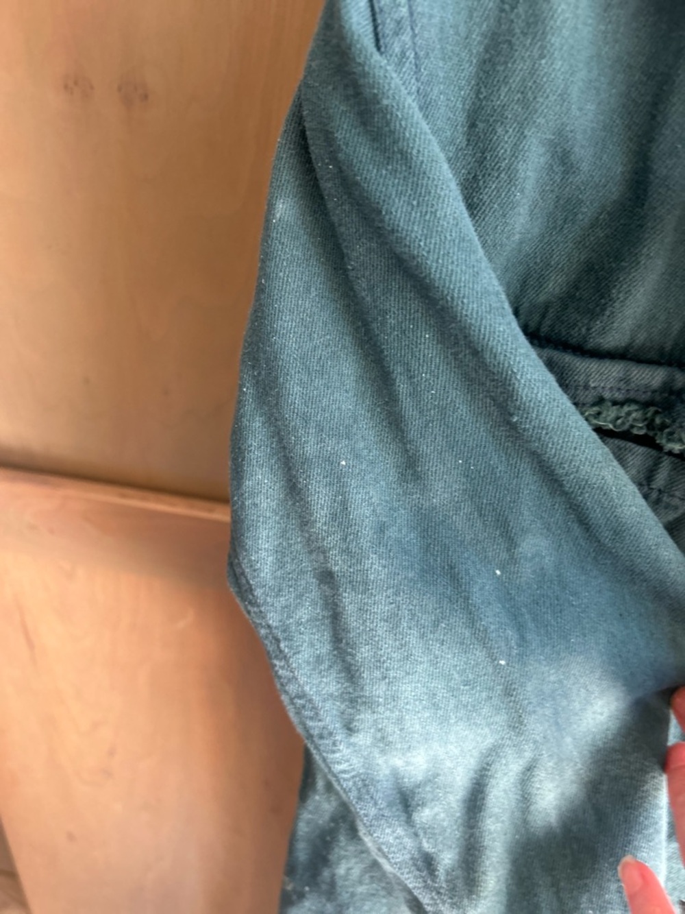 Upcycled green Free People jacket wolf howling at the moon Size Small - Picture 6 of 9
